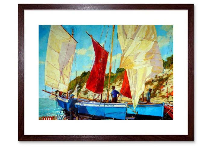 Oil Painting Boat Oil Painting Artistic Artwork 
